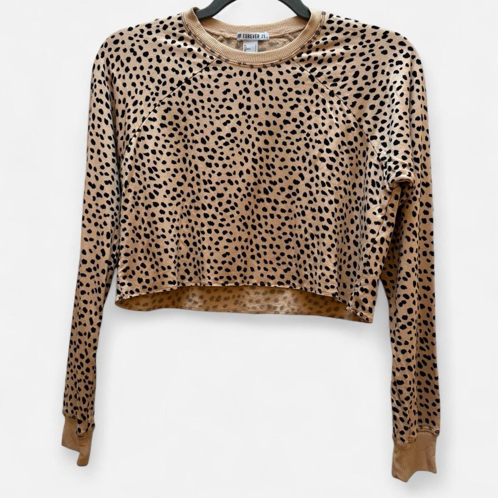 Forever 21 Cheetah Print Crop Top Size Small